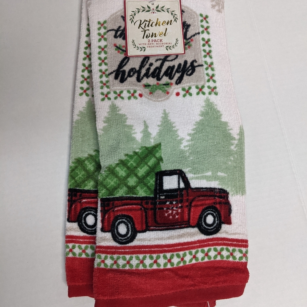 Farmhouse kitchen holiday hand towels